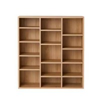 MSW Solid Wood 15-Cube Large Modern Bookshelf and Storage Unit